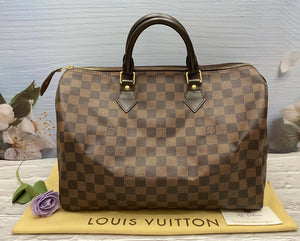 Louis Vuitton Speedy 35 Damier Ebene NM Handbag Purse (RI4193)