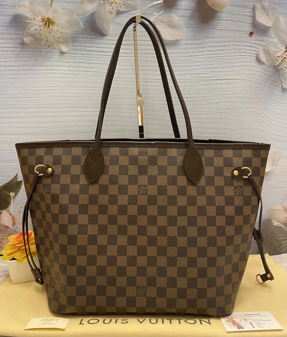 Louis Vuitton Neverfull MM Damier Ebene Cherry Shoulder Tote (SP1099)