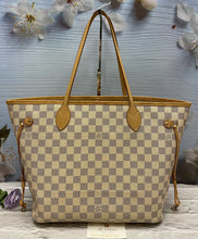 Load image into Gallery viewer, Louis Vuitton Neverfull MM Damier Azur Beige Shoulder Bag Purse Tote(SD3132)