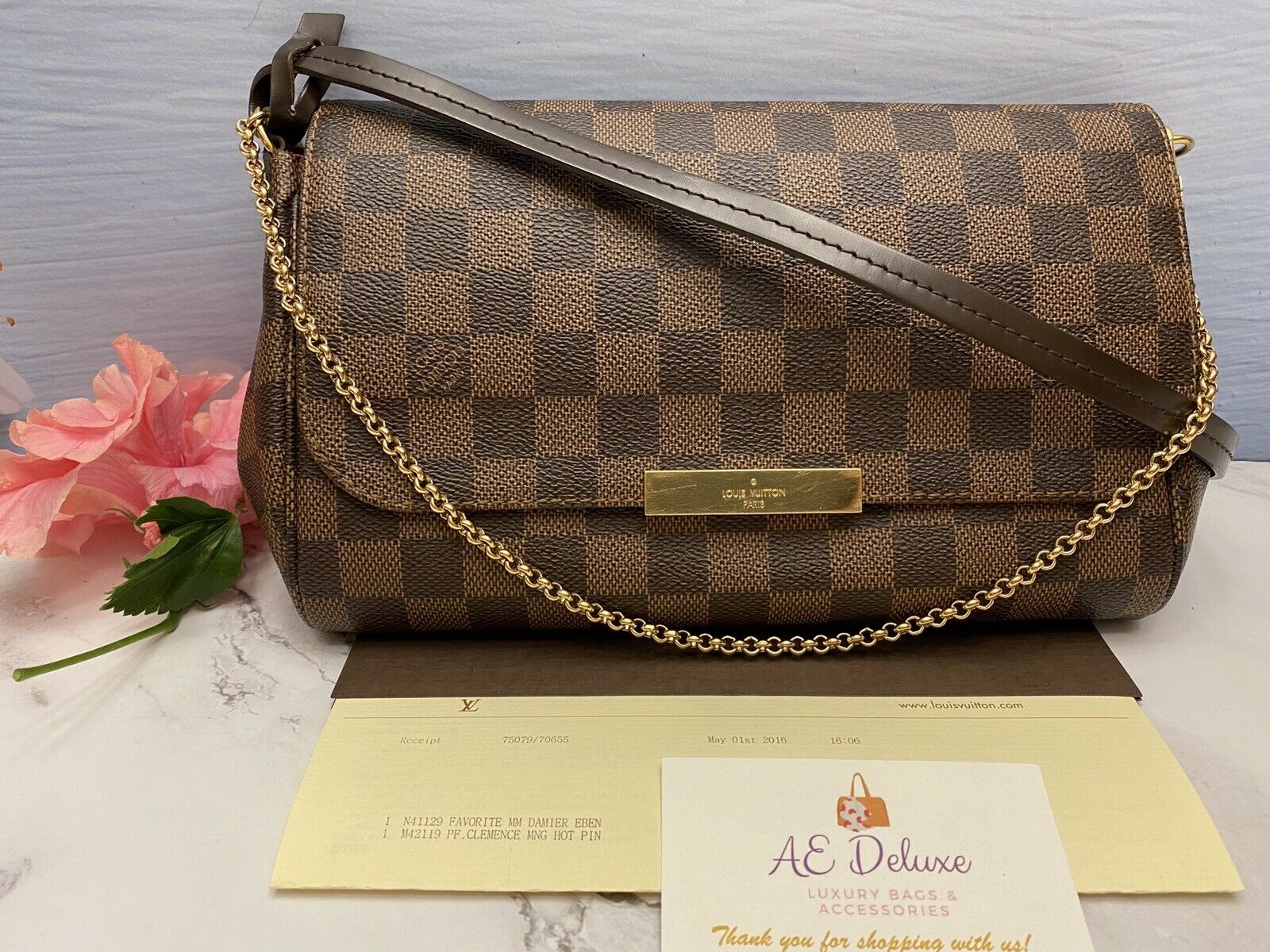 Louis Vuitton Favorite MM Damier Ebene (FL4106) – AE Deluxe LLC®