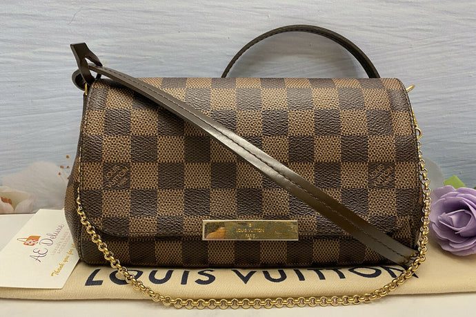 Louis Vuitton Favorite PM Damier Ebene Clutch Crossbody (SD3104)