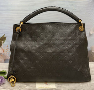 Louis Vuitton Artsy MM Empreinte Black/Dark Navy Hobo Shoulder Bag (CA4150)