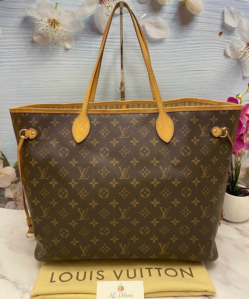 Louis Vuitton Neverfull GM Monogram Beige Tote (SD1170)