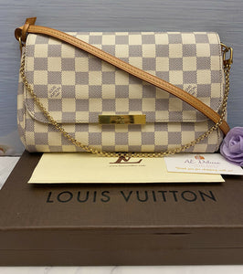 Louis Vuitton Favorite MM Damier Azur Clutch (DU2185)