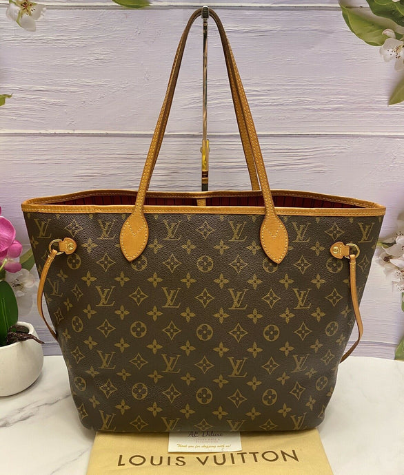 Louis Vuitton Neverfull MM Monogram Pink Interior Tote (AR0187)