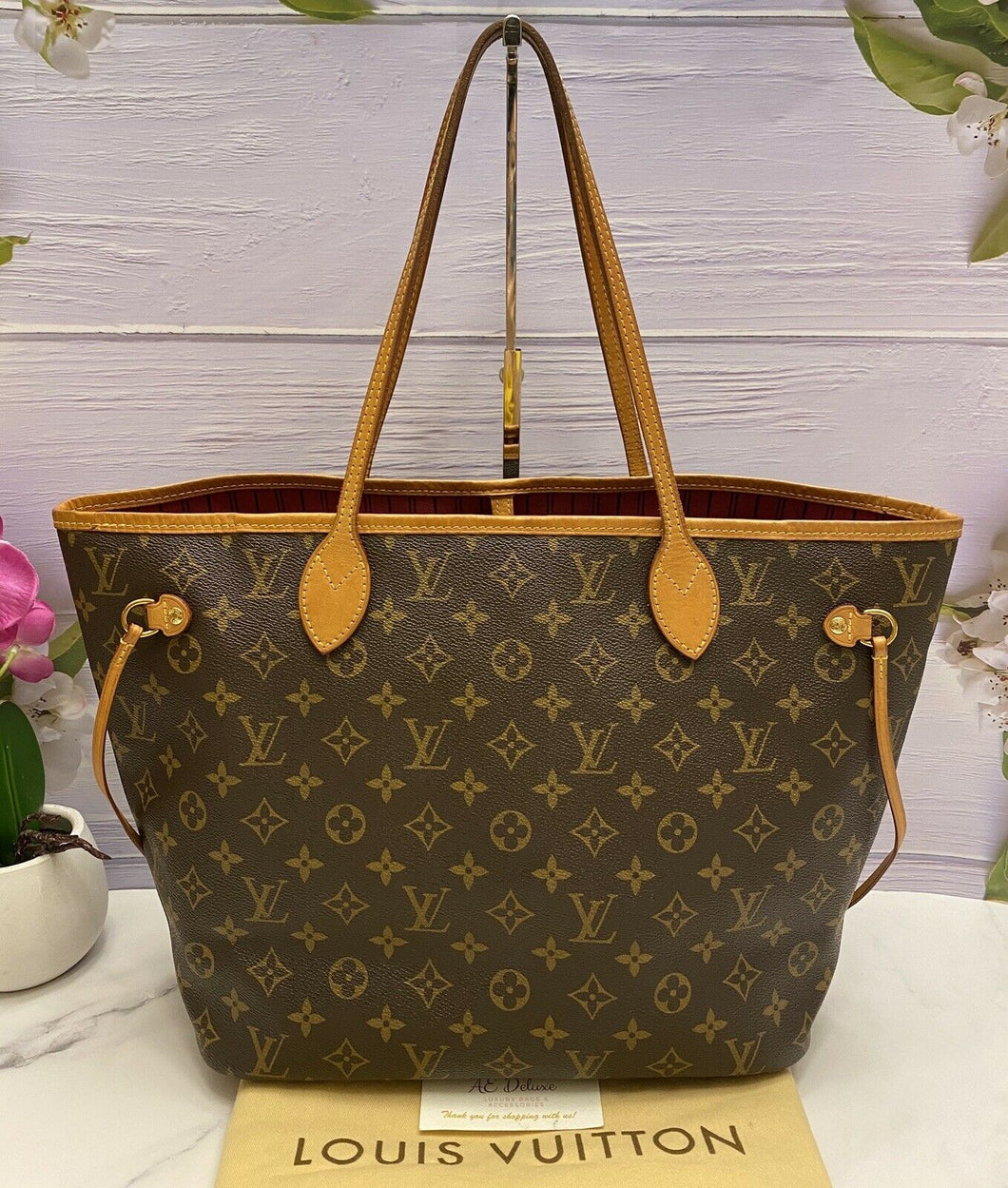 Lv Neverfull With Pink Inside