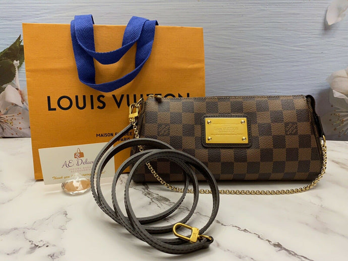 Louis Vuitton Eva Damiar Ebene Clutch Crossbody (DU0122)