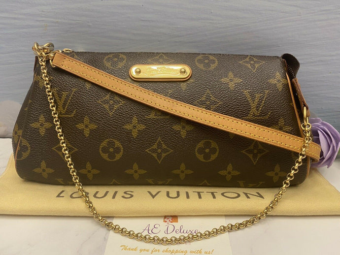 Louis Vuitton Eva Monogram Clutch Crossbody (SD2121)+ Dust Bag