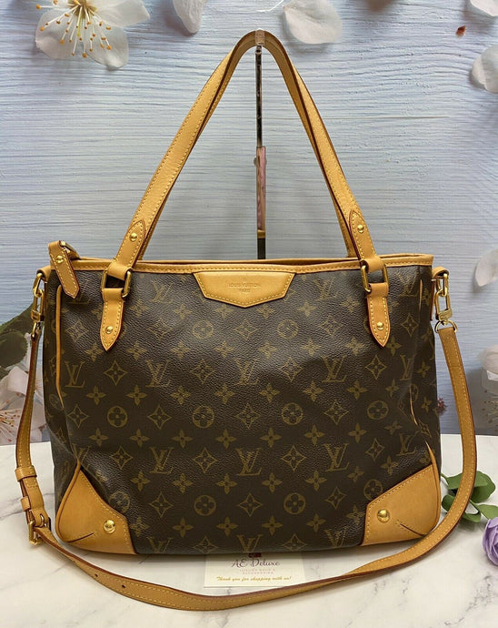 Louis Vuitton Estrela MM Monogram Beige Shoulder Purse Tote(DR2152)
