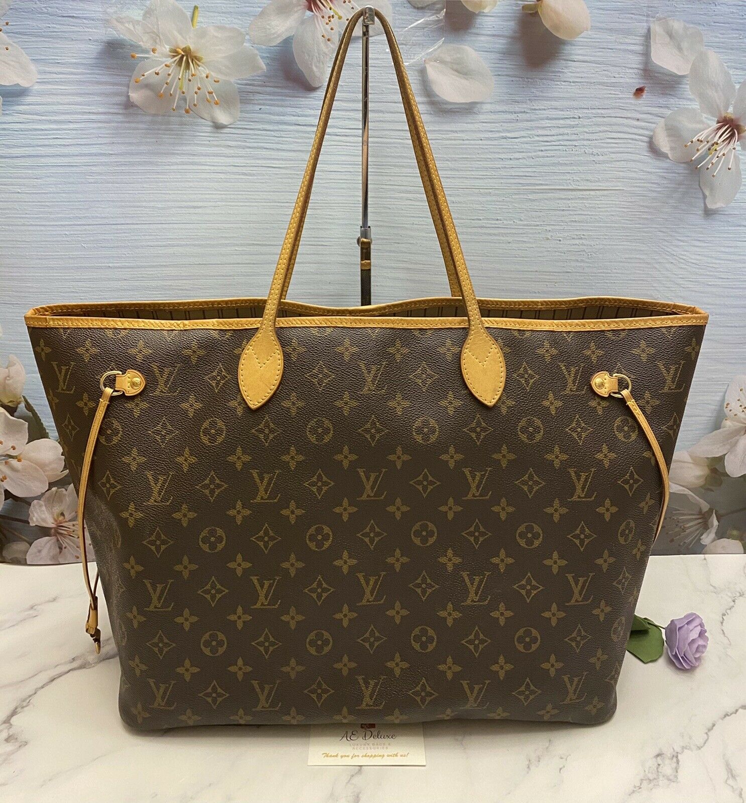 Louis Vuitton Neverfull GM Monogram Beige Tote Handbag Purse (FL0058) – AE  Deluxe LLC®