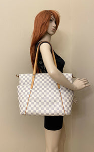 Totally MM Damier Azur Shoulder Tote Handbag (MB0156)