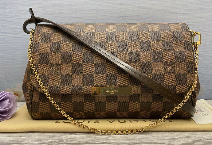 Louis Vuitton Favorite MM Damier Ebene Clutch Crossbody (SD3165)