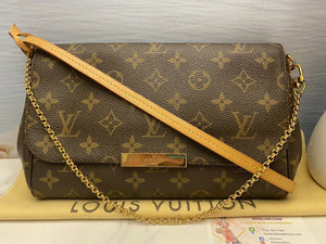 Louis Vuitton Favorite MM Monogram Chain Clutch (FL5106)
