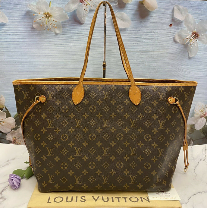Louis Vuitton Neverfull GM Monogram Beige Tote Handbag (TH0038)