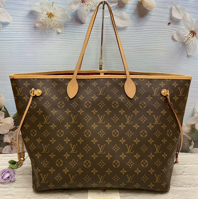Louis Vuitton Neverfull GM Pivoine Monogram Canvas Shoulder Tote Bag(SD3250)