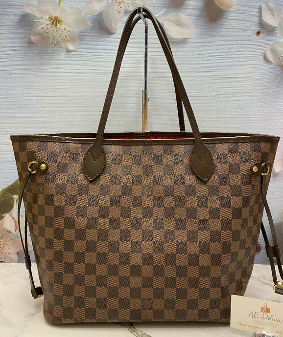 ❤️ Louis Vuitton Neverfull MM Damier Ebene Tote (TJ0144) ❤️