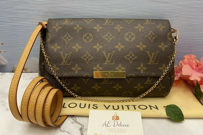 Louis Vuitton Favorite MM Monogram Clutch Purse (DU3177)