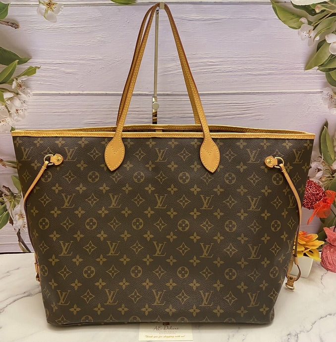 Louis Vuitton Neverfull GM Monogram Beige Tote (TJ0180)