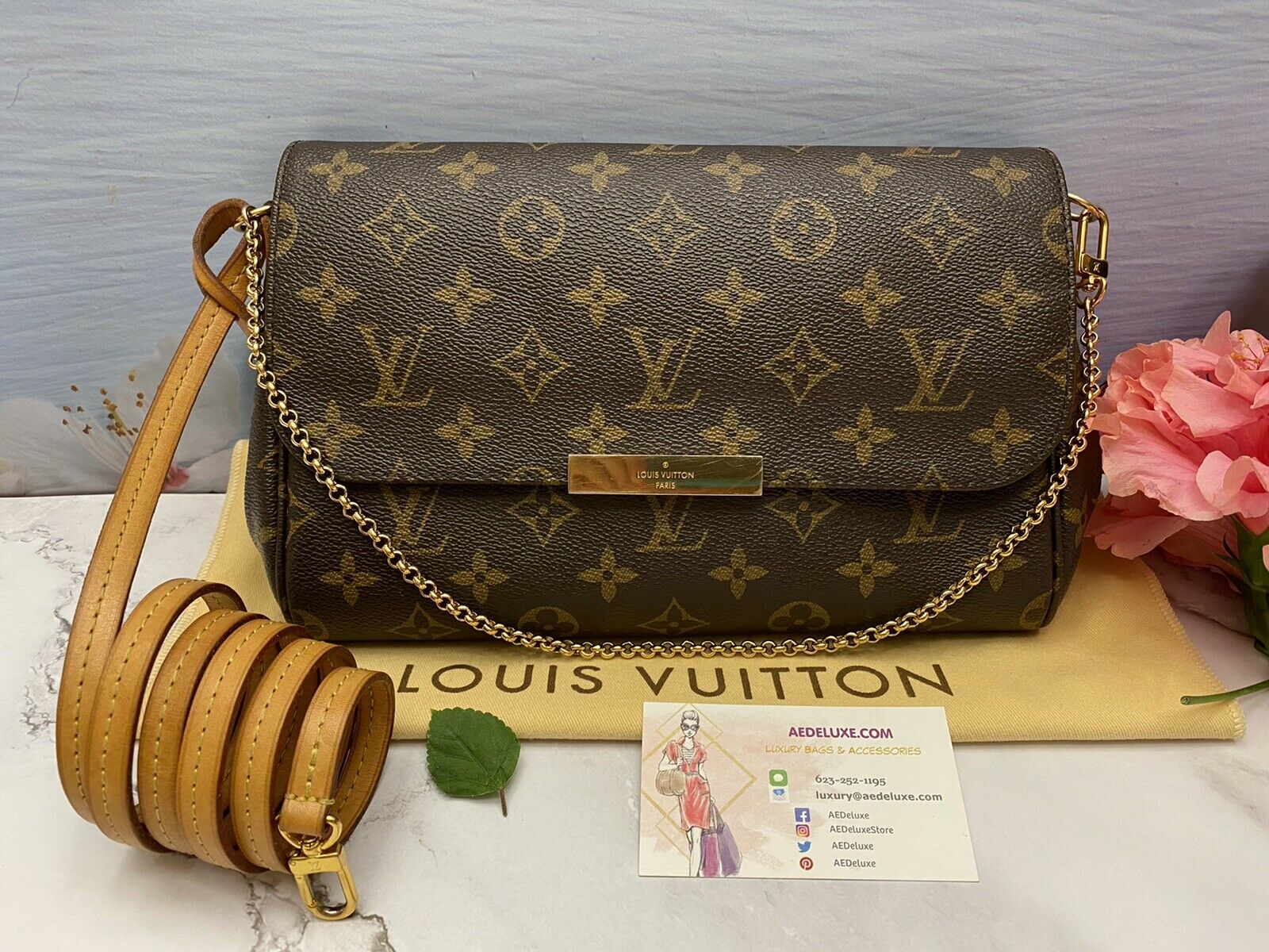 Louis Vuitton Favorite MM Monogram Clutch Purse (FL4166) – AE