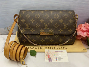 Louis Vuitton Favorite MM Monogram Clutch Purse (FL4166)