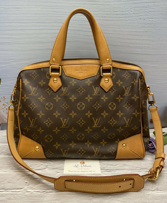 Louis Vuitton Retiro PM Monogram 2 Way Purse Handbag (AR0161)