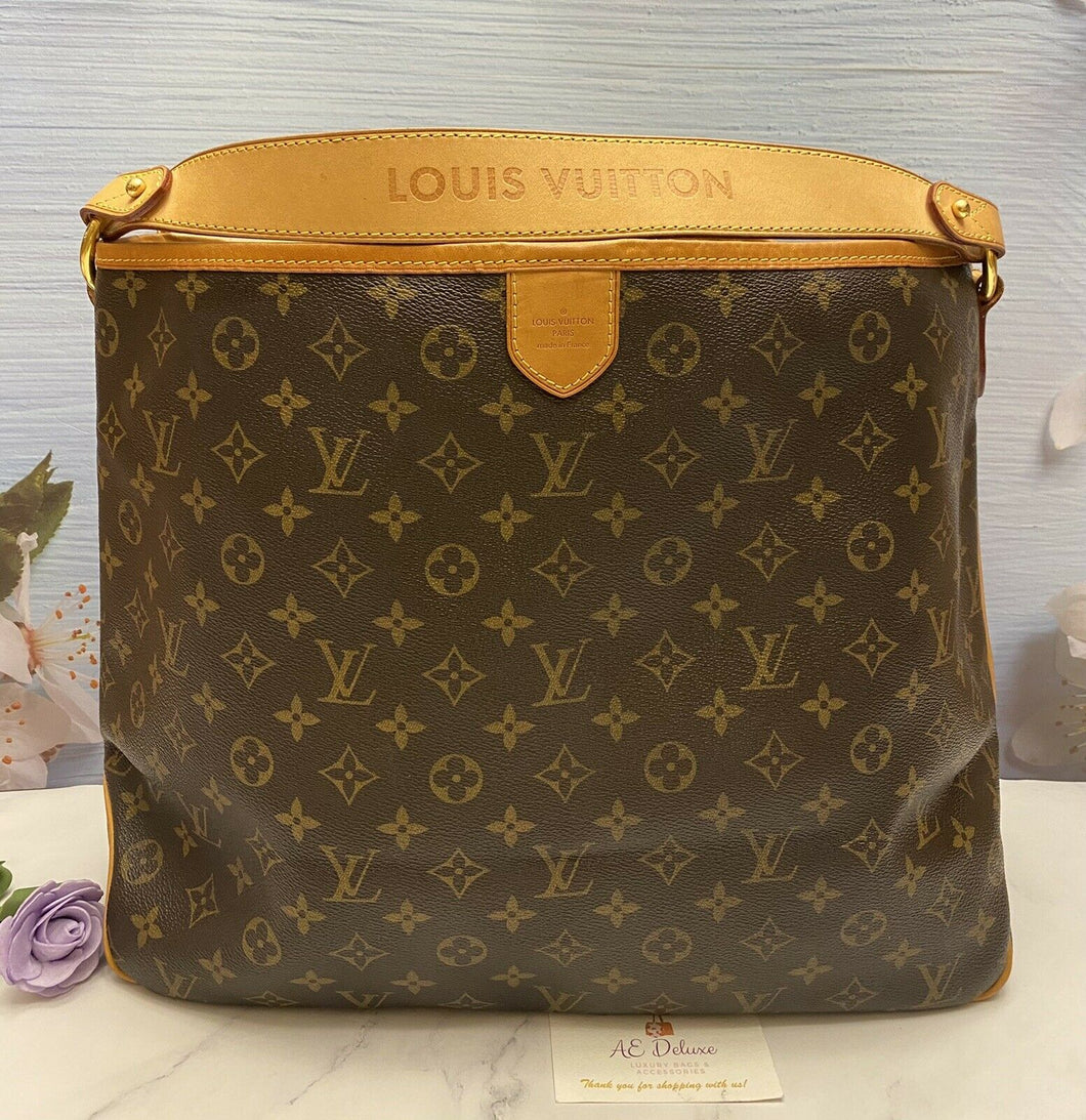 Louis Vuitton Delightful MM Monogram Beige Shoulder Bag Tote Purse (TR2110)