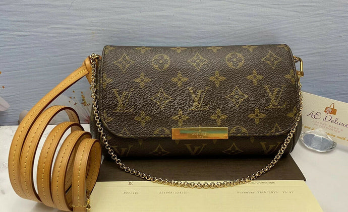 Louis Vuitton Favorite PM Monogram Crossbody (SA3175) + Receipt