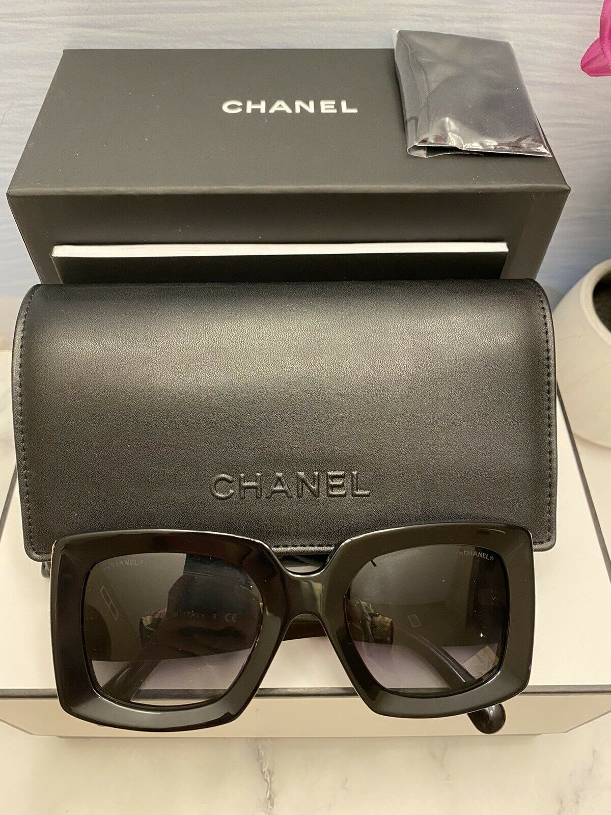 Brand New Square Chanel Sunglasses - Model 5435 BLACK - COCO Brand New Square Chanel Sunglasses - Model 5435 BLACK - COCO