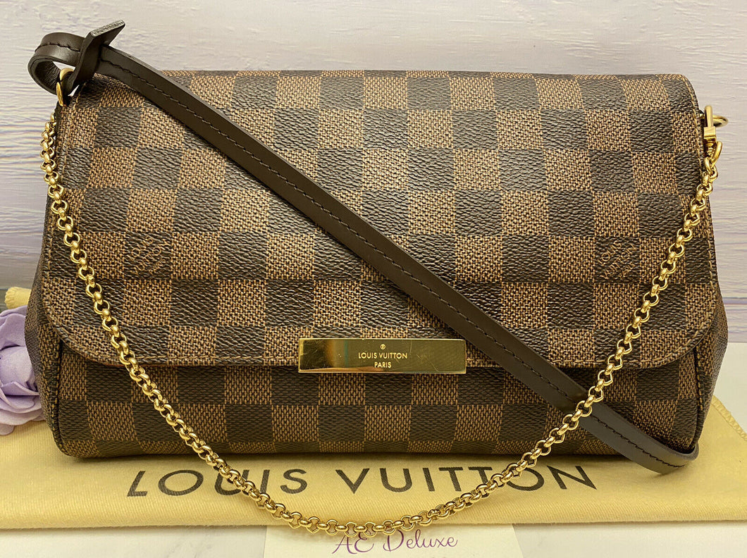 Louis Vuitton Favorite MM Damier Ebene Clutch Crossbody (DU1166