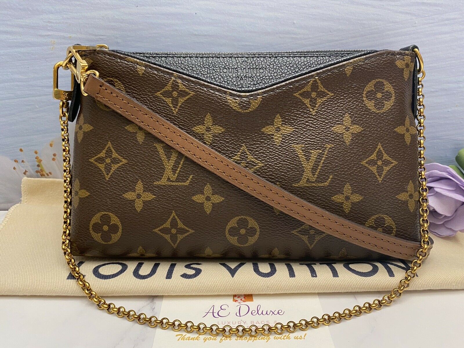Louis Vuitton Monogram Pallas Clutch or Crossbody With Noir - A World Of  Goods For You, LLC