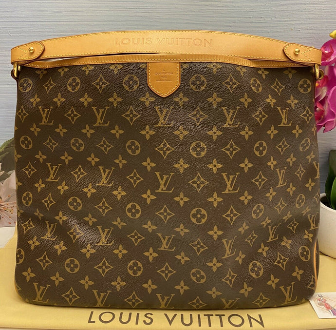Louis Vuitton Delightful MM Monogram Beige Shoulder Bag (FL3162)
