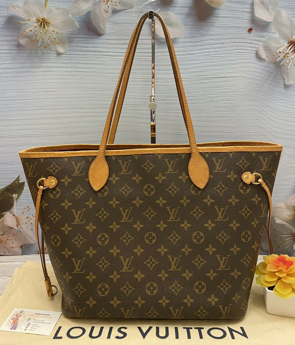Louis Vuitton Neverfull MM Monogram Pivoine Shoulder Tote (AR2108)