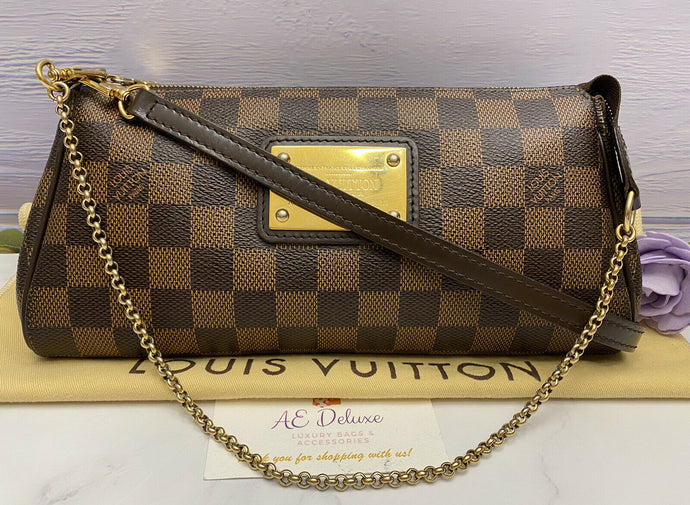 Louis Vuitton Eva Damier Ebene Clutch (DU1102)