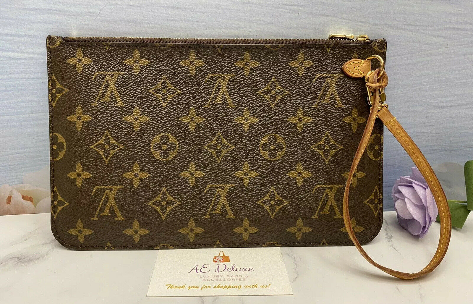 Louis Vuitton Neverfull MM/GM Monogram Wristlet (SF0117) – AE