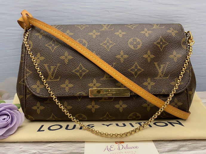 Louis Vuitton Favorite MM Monogram Chain Clutch Crossbody (SA2194)