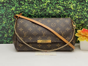 Louis Vuitton Favorite MM Monogram Chain Clutch Crossbody Bag (FL0186)