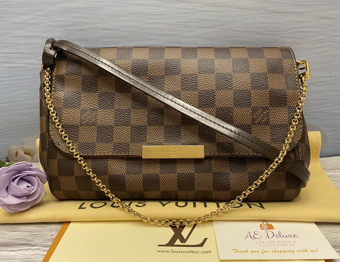 Louis Vuitton Favorite MM Damier Ebene Clutch Crossbody Bag(DU2127)