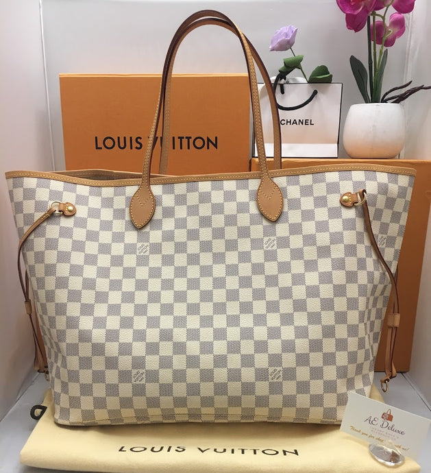 Louis Vuitton Neverfull GM Damier Azur Beige Tote